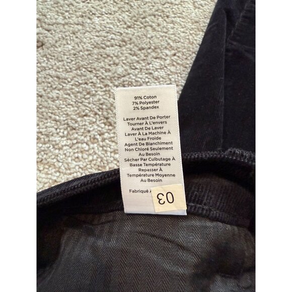 Talbots Black Corduroy Jeggings Women 2P Slim Fit Casual Soft Pants NWOT - Picture 8 of 8